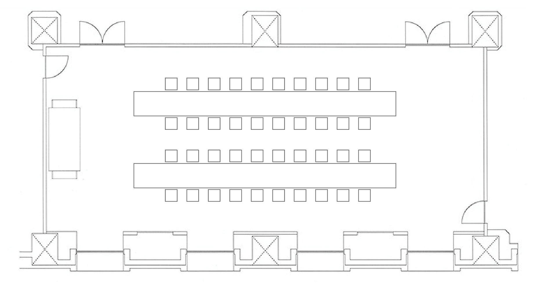 40名長テーブル